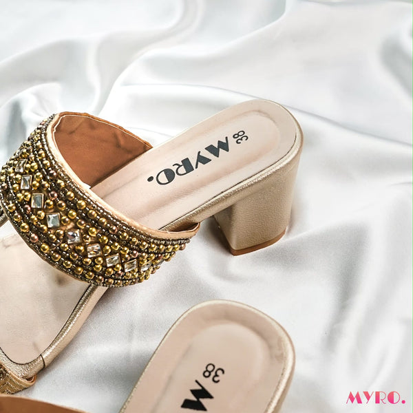 Aizah Gold Heel - MYRO