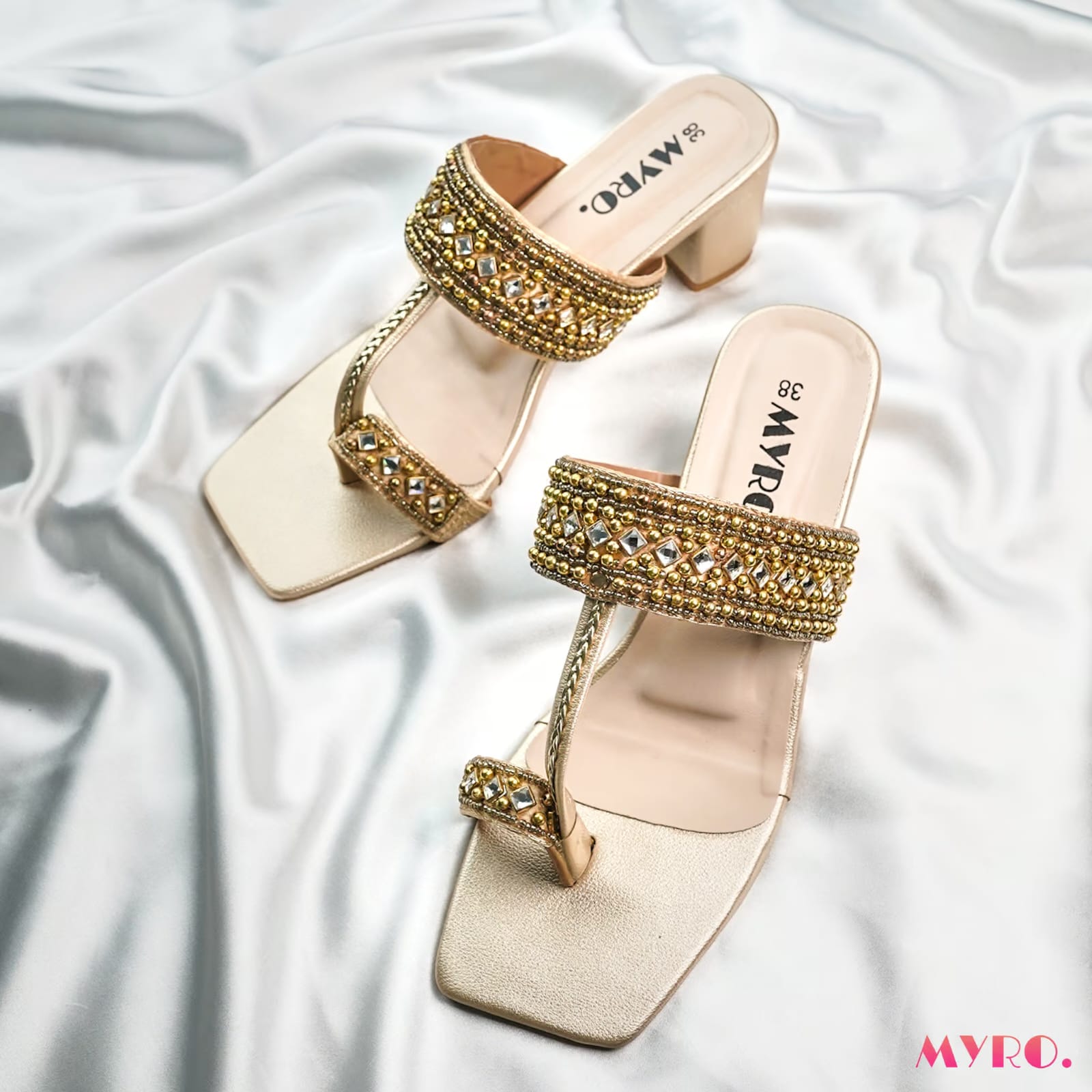 Aizah Gold Heel - MYRO