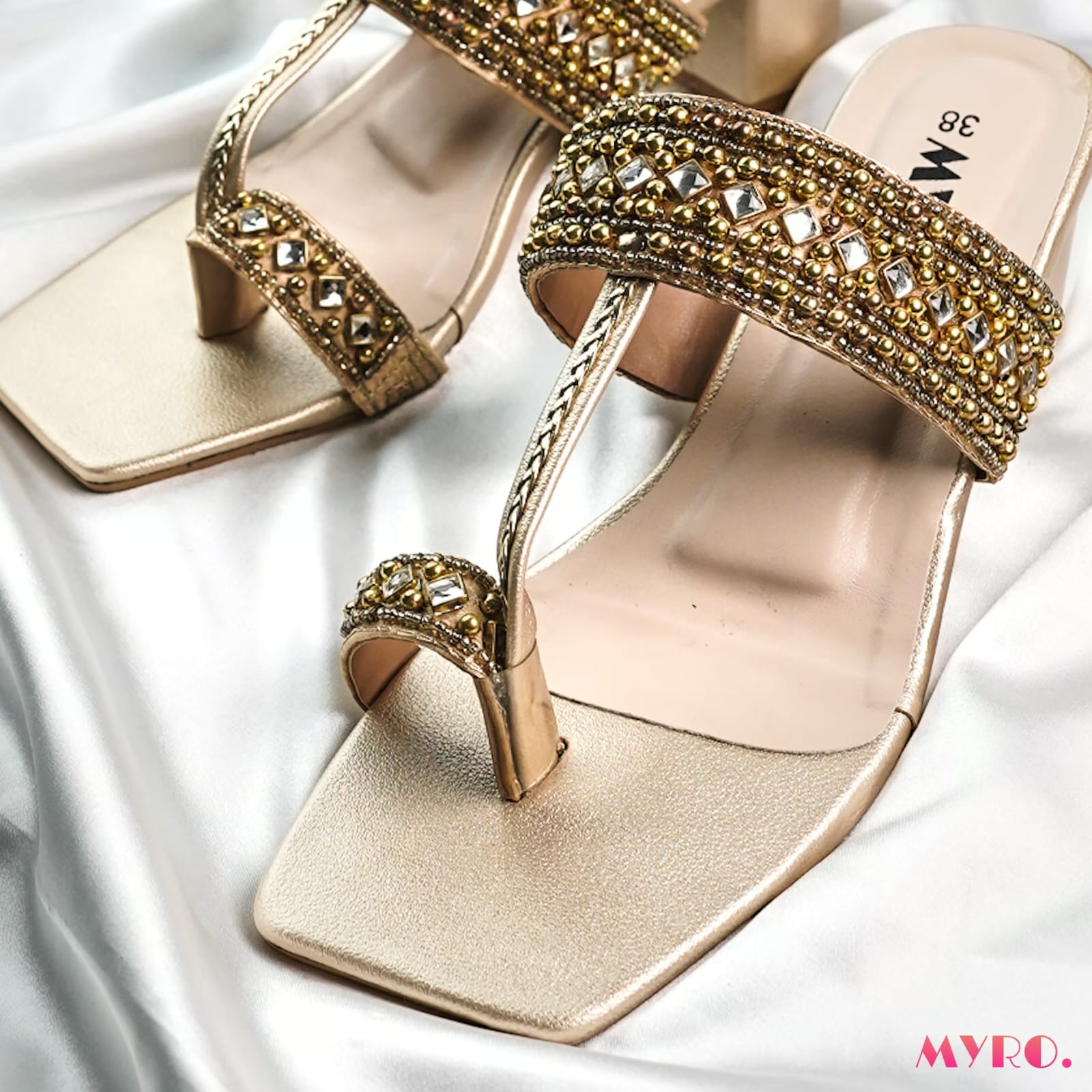 Aizah Gold Heel - MYRO