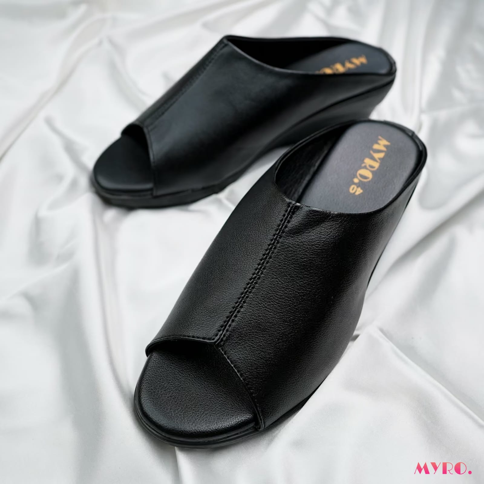 Clyra Black Mules - MYRO