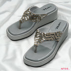 Eloria Zardosi Silver Heel - MYRO