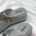 Eloria Zardosi Silver Heel - MYRO