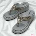 Eloria Zardosi Silver Heel - MYRO