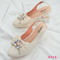 Elva Cream Mules - MYRO