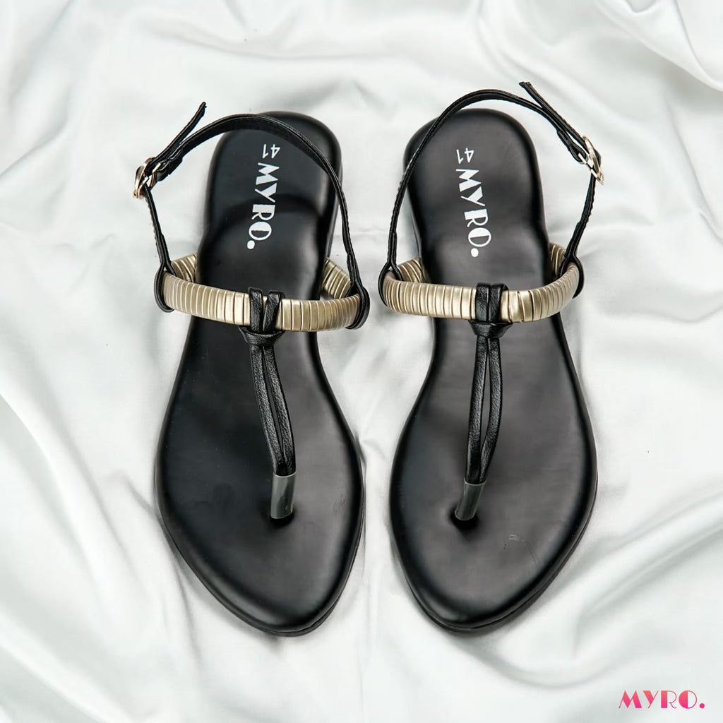 Golden Ribbed Thongs - MYRO