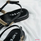 Golden Ribbed Thongs - MYRO