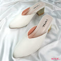 Mivi White Mules - MYRO