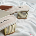 Mivi White Mules - MYRO