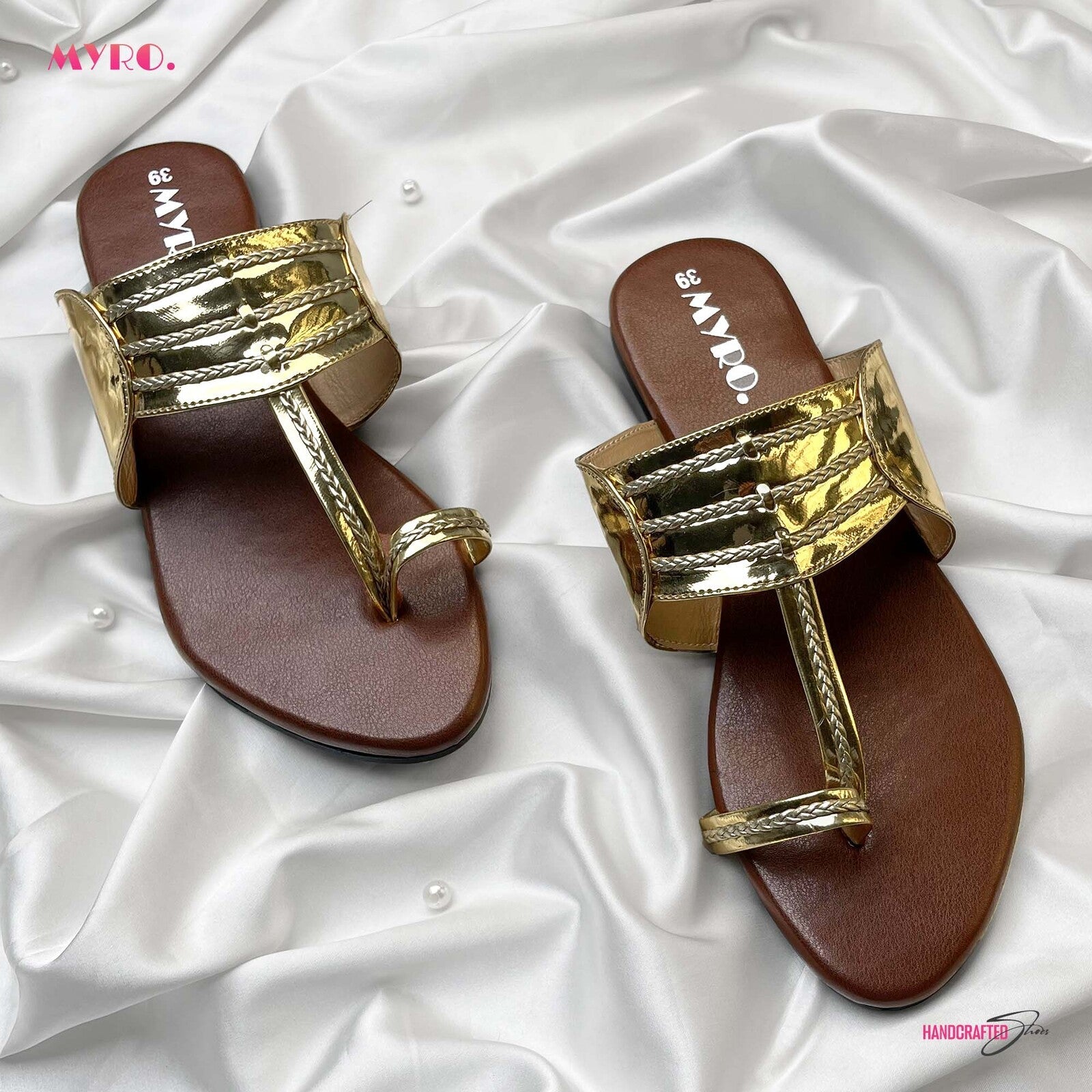 Myro Black Copper Chappal - MYRO
