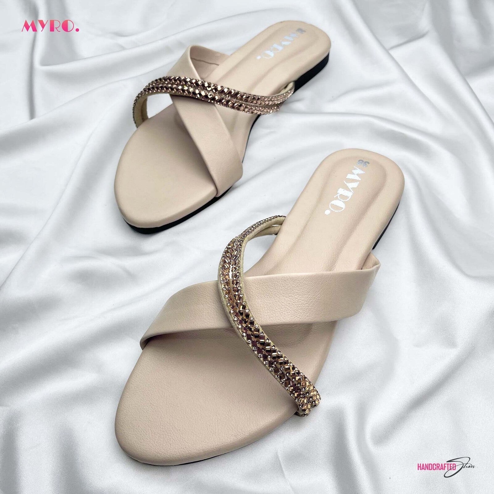 Myro Brown Fuschia Flat - MYRO