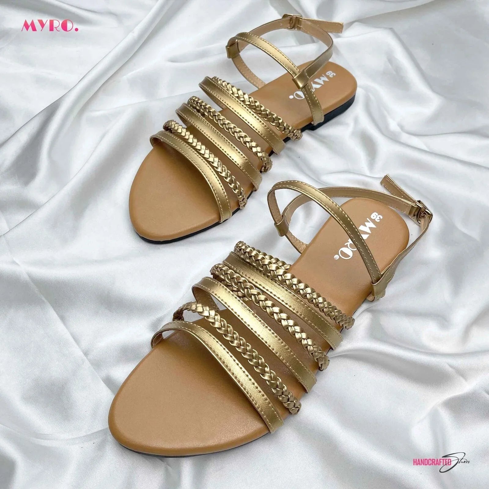 Myro Copper Braided Strappy