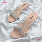 Myro Jenny White Rose Gold Low Heel - MYRO