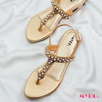 Nazia Gold Thongs - MYRO