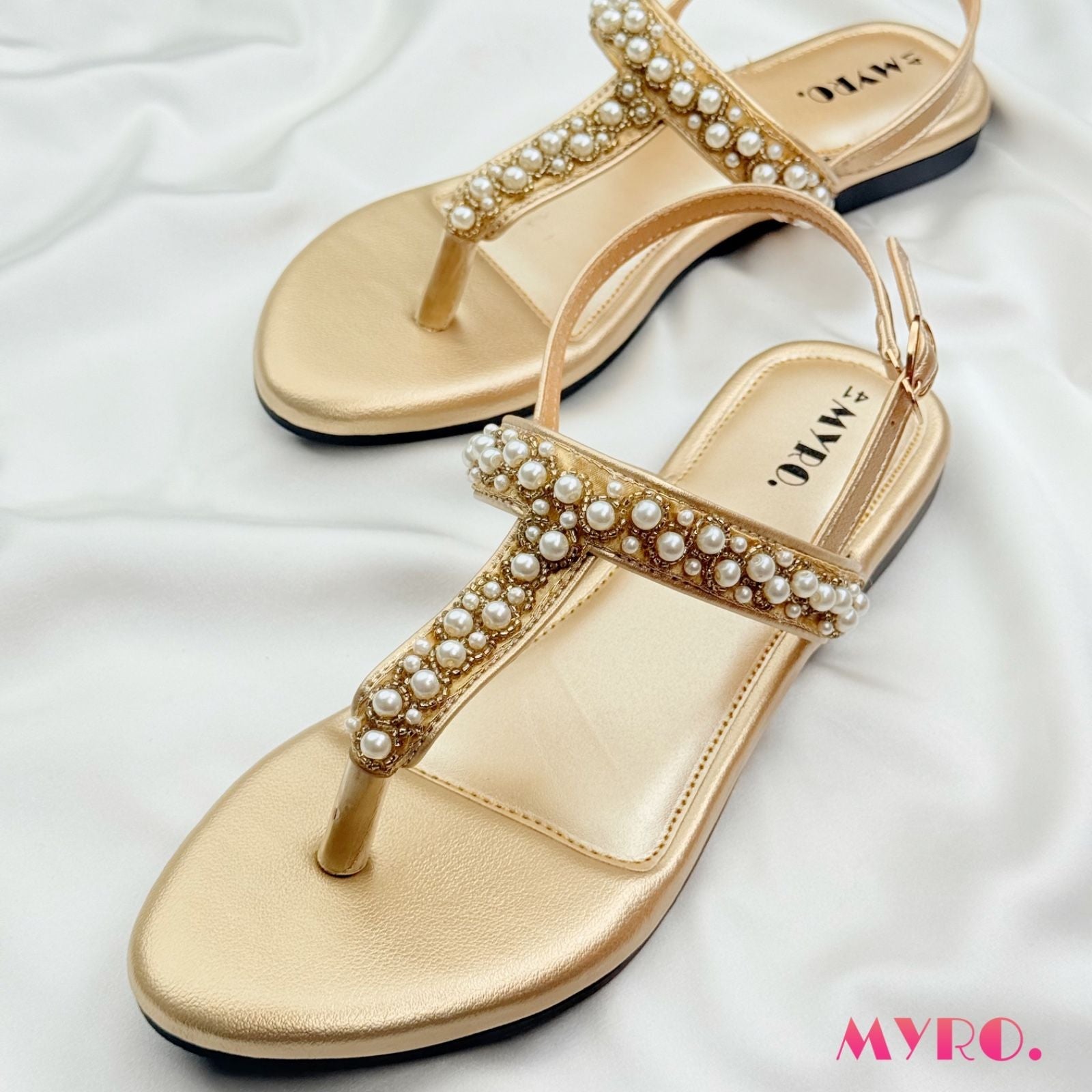 Nazia Gold Thongs - MYRO