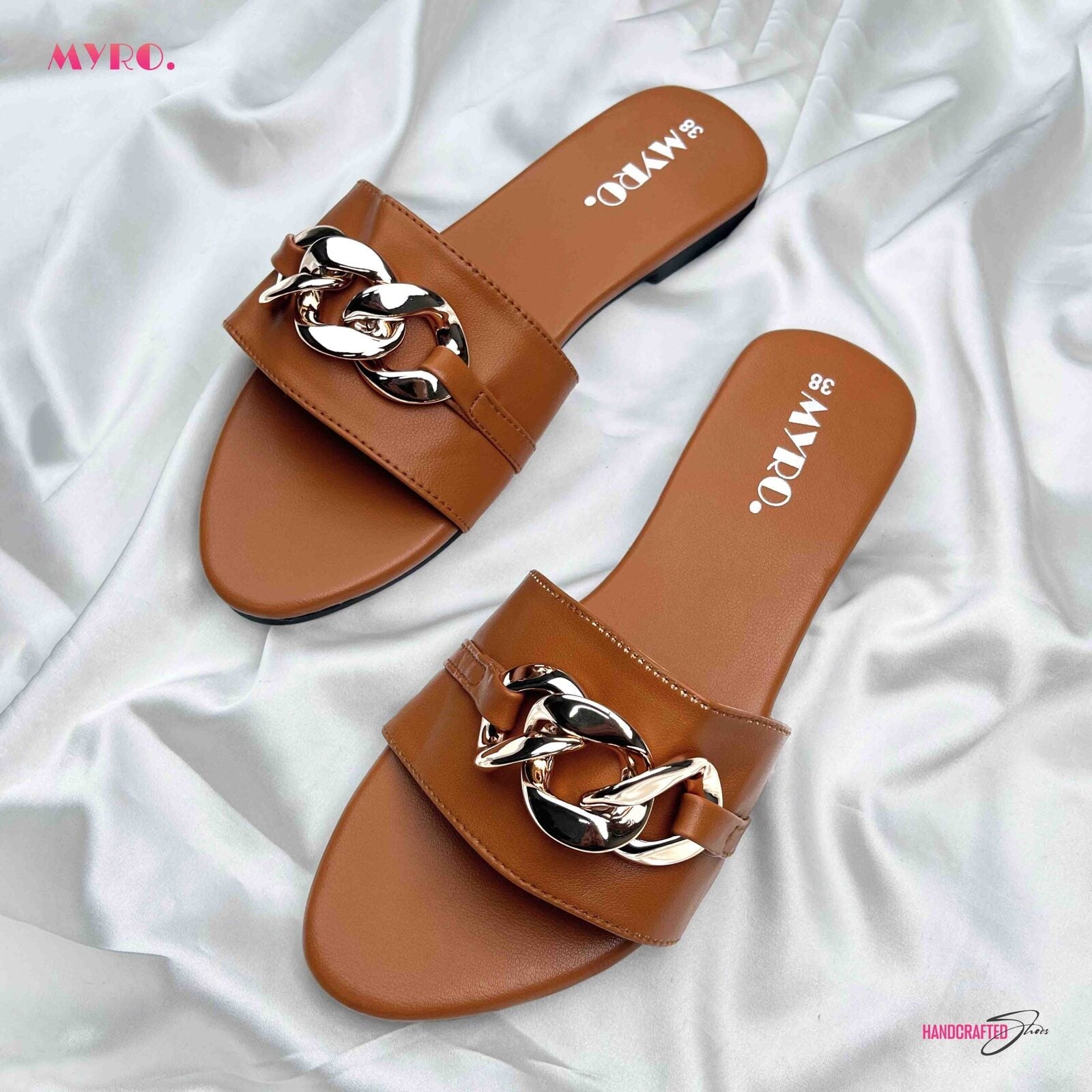 Sandalia Brown Slide - MYRO