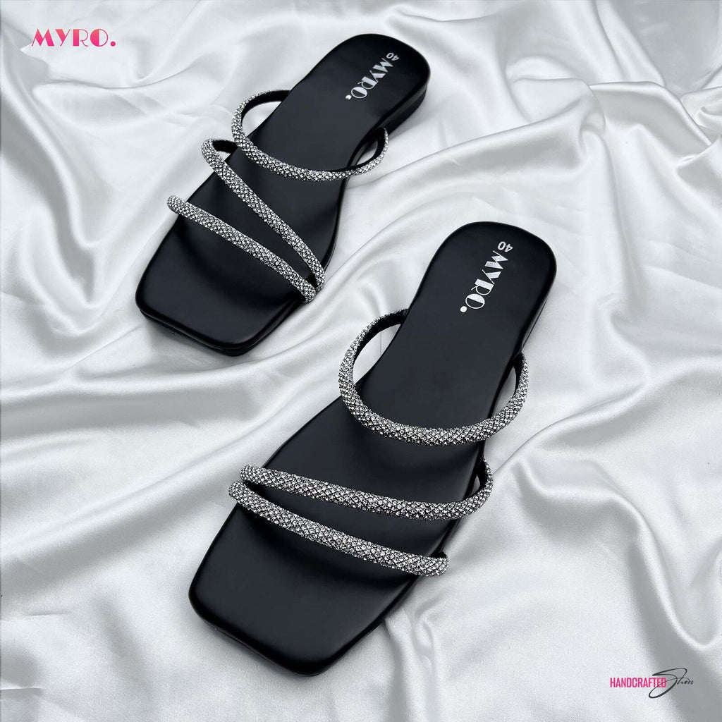 Sparkle Black Flat - MYRO
