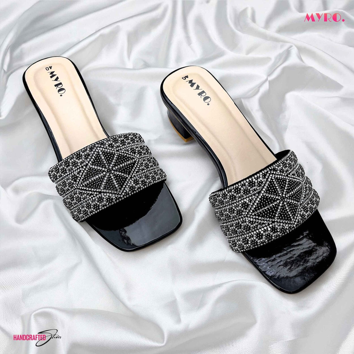 Velora Black Low Heel - MYRO