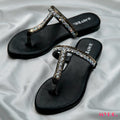 Xena Black Chappal - MYRO