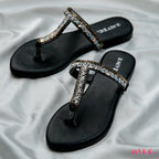 Xena Black Chappal - MYRO