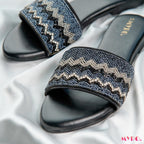 Zuri Zardosi Black Slide - MYRO