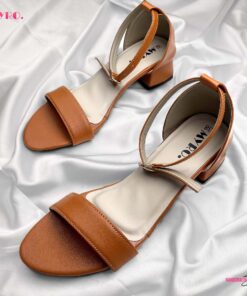 Myro Brown Anklestrap Low  Heel