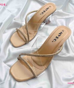 Myro Fuschia Brown Glass Heel