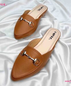 Myro Brown Toe Mules