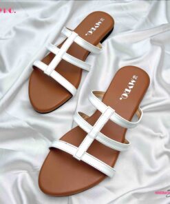 Myro White Caged Slide
