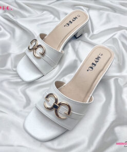 Retro White Low Heel