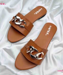 Sandalia Brown Slide