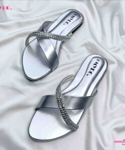 Myro Silver Fuschia Flat