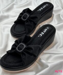 Prismatic Black Boston Heel