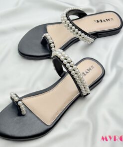 Roshni Zardosi Black Flat