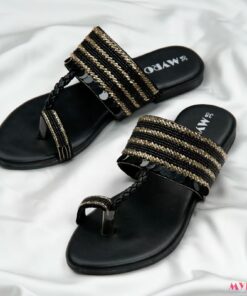 Ziya Black Chappal