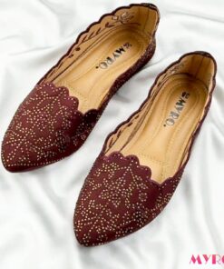 Zehra Maroon Mules